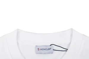 Moncler Gradient Logo Graphic T-Shirt White Collar