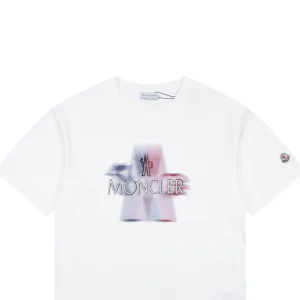 Moncler Gradient Logo Graphic T-Shirt White