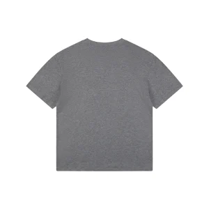 Moncler Logo Patch Cotton T-Shirt Grey Back view