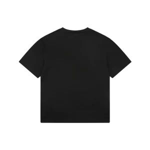 Moncler Logo Patch Cotton T-Shirt Black Back view