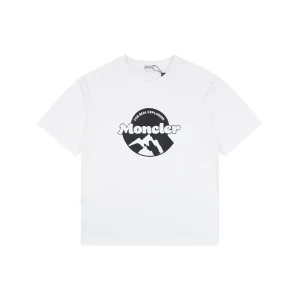 Moncler Mountain Logo Graphic T-Shirt Front view