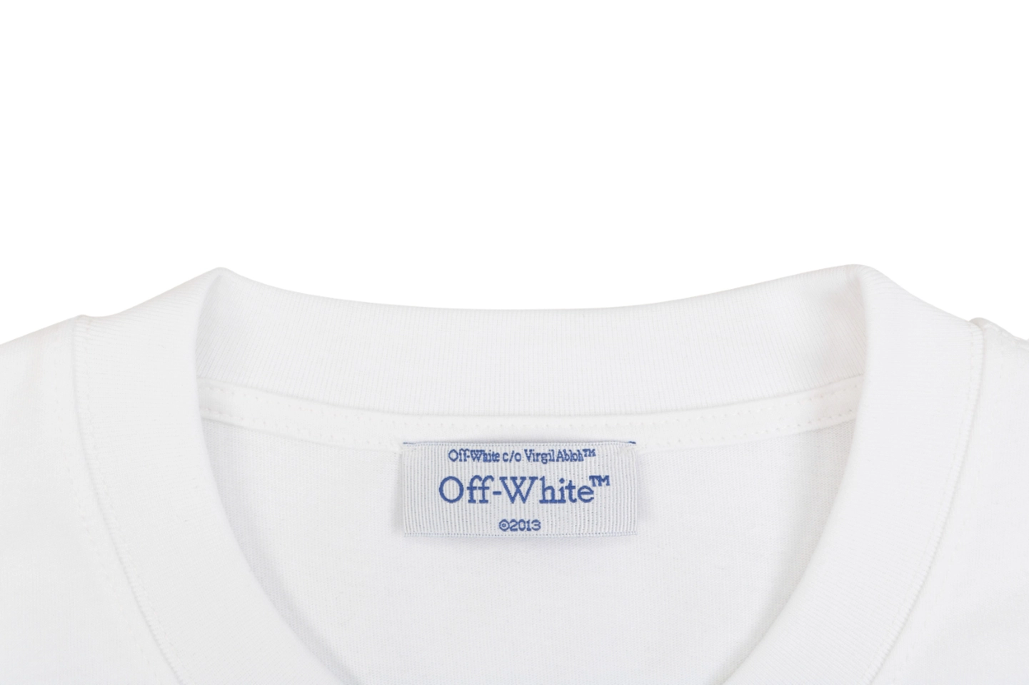 Off-White “Equestrian Arrow” Graphic T-Shirt White Collar