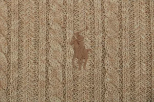 Ralph Lauren Cable Knit Polo T-Shirt Brown Brand