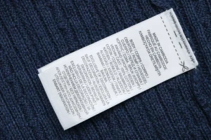 Ralph Lauren Cable Knit Polo T-Shirt Navy Wash label