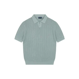 Ralph Lauren Linen Cotton Knit Polo T-Shirt Green Front view