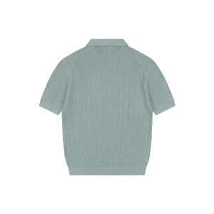 Ralph Lauren Linen Cotton Knit Polo T-Shirt Green Back view