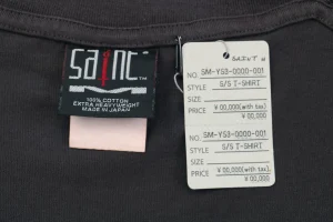 Saint Michael Skull Beetle Vintage Washed Distressed Print T-Shirt Brand label