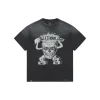 Saint Michael Skull Beetle Vintage Washed Distressed Print T-Shirt