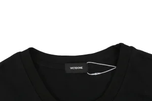 We11done Gradient Logo Graphic T-Shirt Black Collar