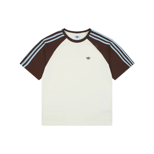 Adidas Originals Trefoil 3-Stripe Raglan T-Shirt White Front view