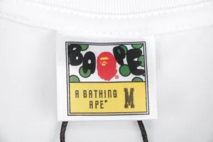 BAPE Diamond Grid Ape Head Graphic T-Shirt White Brand label