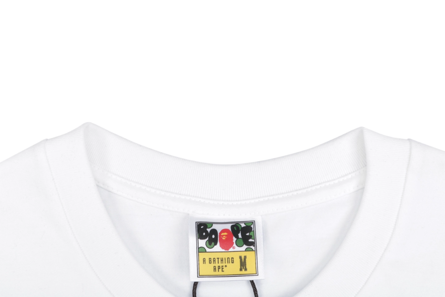 BAPE Plaid Ape Head Graphic T-Shirt White Collar