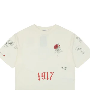 Balenciaga 1917 Rose Graphic T-Shirt