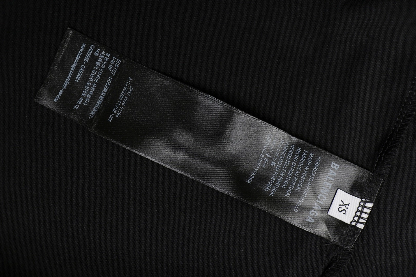 Balenciaga 520 Label Patchwork T-Shirt Wash label