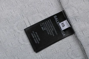 Balenciaga All-Over BB Monogram Jacquard T-Shirt Grey Wash label