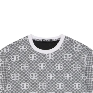 Balenciaga All-Over BB Monogram Jacquard T-Shirt White