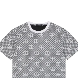 Balenciaga All-Over BB Monogram Jacquard T-Shirt White