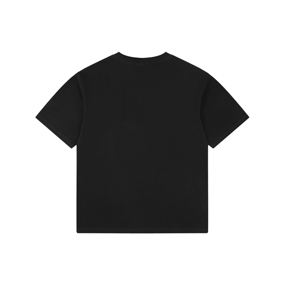 Balenciaga Blue Ring Logo Graphic T-Shirt Black Back view