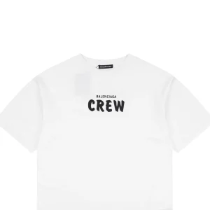 Balenciaga CREW Logo Oversized T-Shirt White