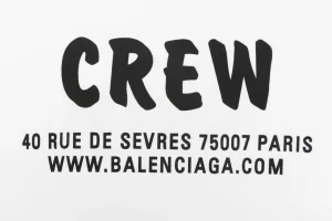 Balenciaga CREW Logo Oversized T-Shirt White Back Print