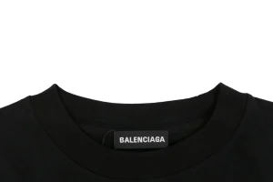 Balenciaga CREW Logo Oversized T-Shirt Collar