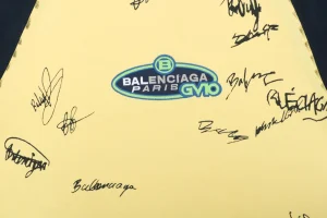 Balenciaga Contrast Raglan Signature T-Shirt Yellow