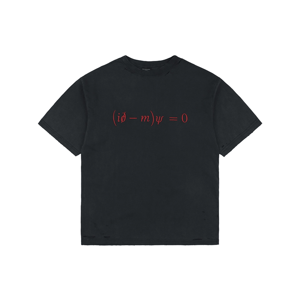 Balenciaga Dirac Equation Embroidered T-Shirt Front view