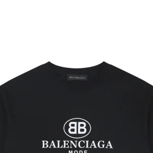 Balenciaga Double-B Circle Logo T-Shirt White