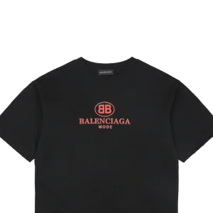 Balenciaga Double-B Circle Logo T-Shirt Red