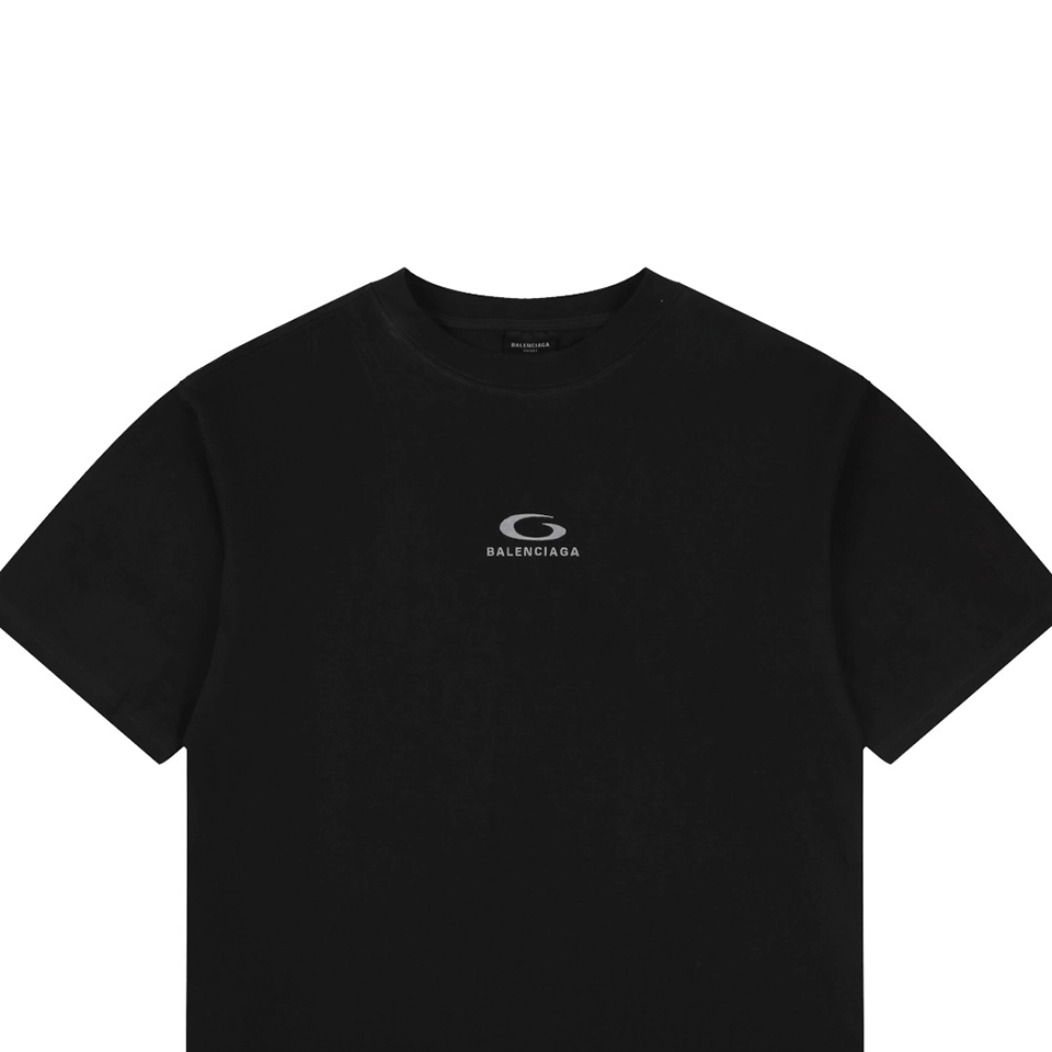 Balenciaga Grey Ring Logo Embroidered Oversized T-Shirt9.jpeg
