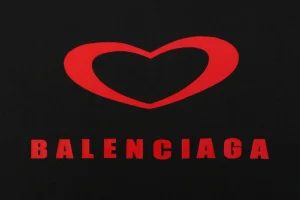 Balenciaga Heart Logo Embroidered Oversized T-Shirt Back Print
