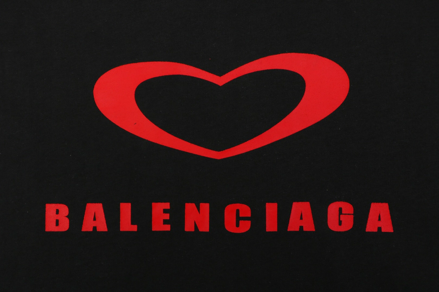 Balenciaga Heart Logo Embroidered Oversized T-Shirt Back Print