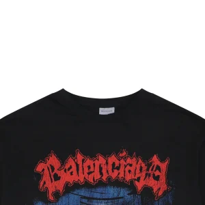 Balenciaga Stage Curtain Crack Print T-Shirt