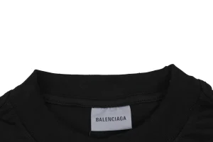 Balenciaga Stage Curtain Crack Print T-Shirt Collar