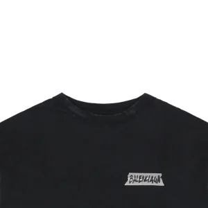 Balenciaga Tape Logo Distressed T-Shirt