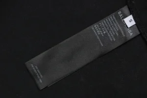 Balenciaga Tape Logo Distressed T-Shirt Wash label