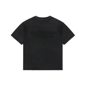 Balenciaga Vintage Embroidered Logo T-Shirt Front view