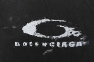 Balenciaga Vintage Smoke Ring Graphic T-Shirt Front Print