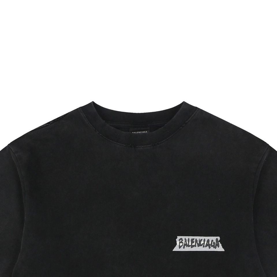 Balenciaga Vintage Tape Logo Graphic T-Shirt