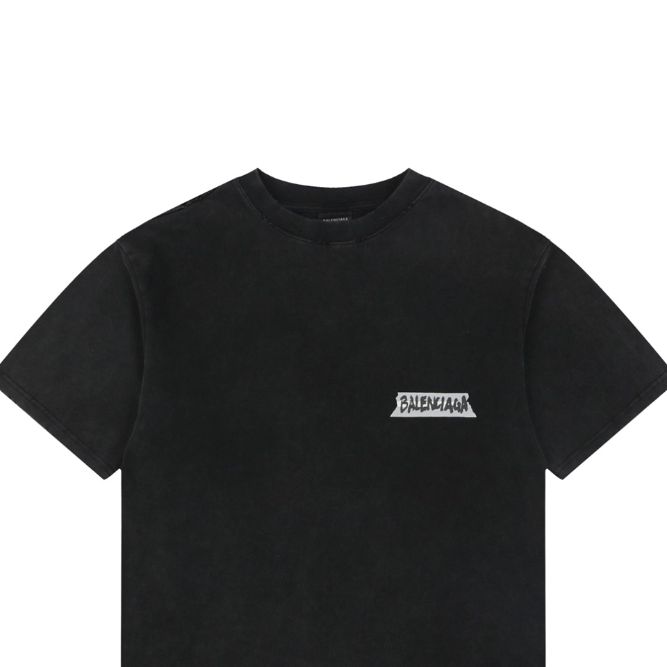 Balenciaga Vintage Tape Logo Graphic T-Shirt