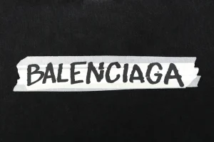 Balenciaga Vintage Tape Logo Graphic T-Shirt Back Print