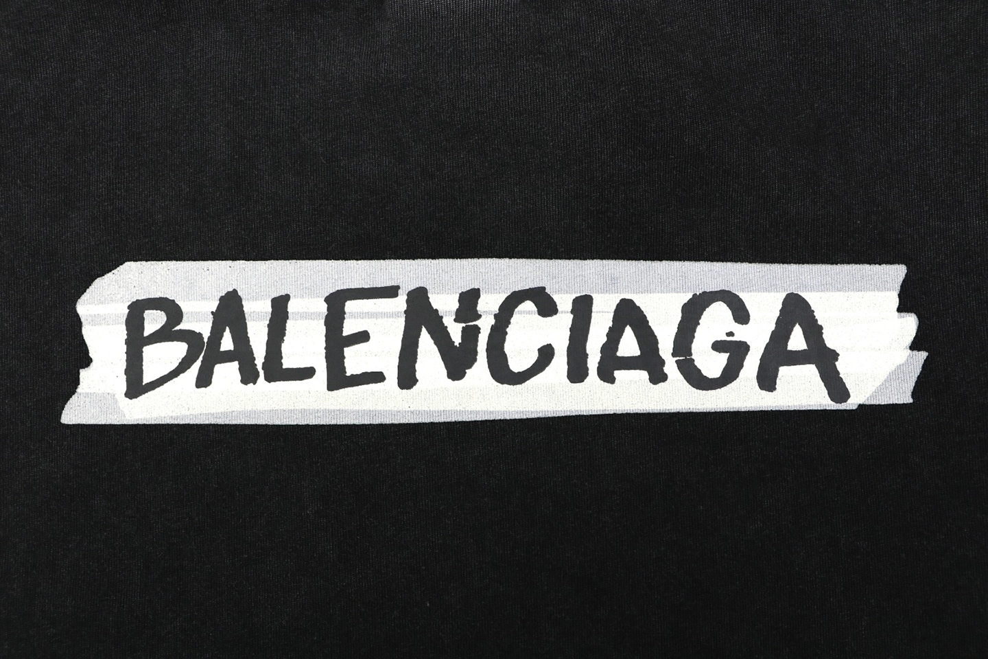 Balenciaga Vintage Tape Logo Graphic T-Shirt Back Print