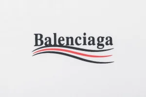 Balenciaga Vintage Wave Logo Oversized T-Shirt Brand Print