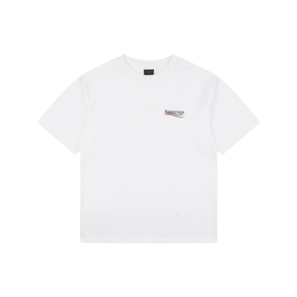 Balenciaga Vintage Wave Logo Oversized T-Shirt Front view