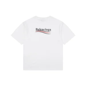 Balenciaga Vintage Wave Logo Oversized T-Shirt Back view
