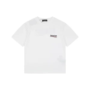 Balenciaga Wave Logo Embroidery T-Shirt Front view