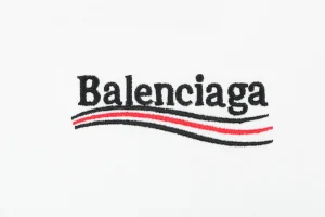 Balenciaga Wave Logo Embroidery T-Shirt Brand