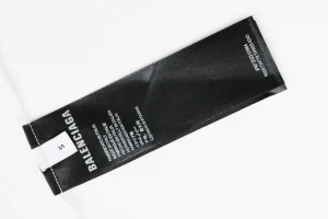 Balenciaga Wave Logo Embroidery T-Shirt Wash label