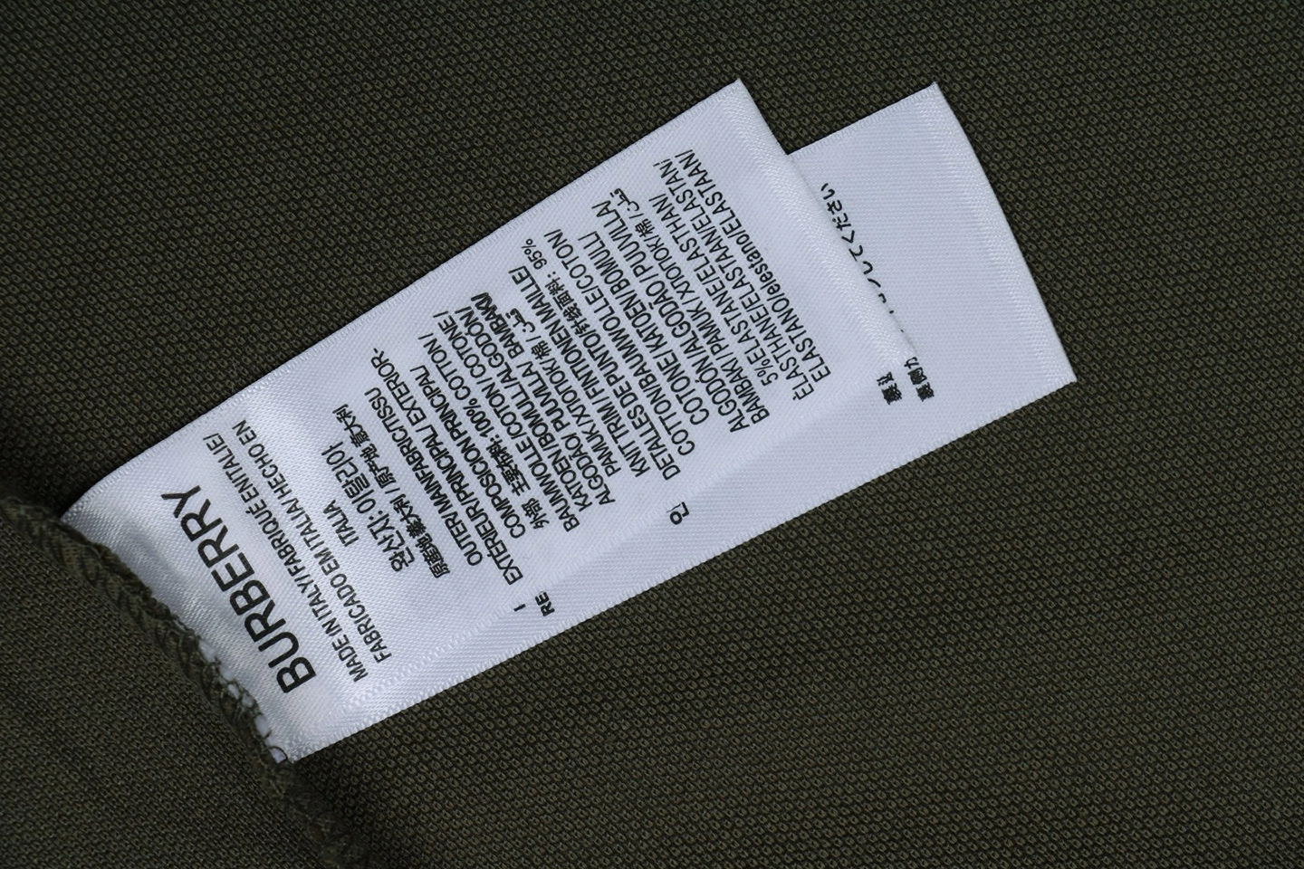 Burberry Equestrian Knight Embroidered Polo T-Shirt Green Wash label