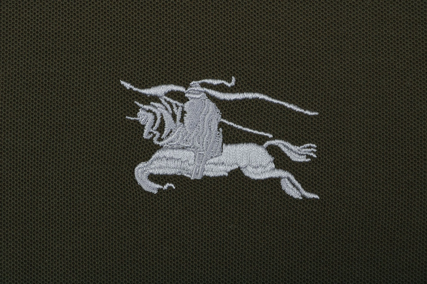 Burberry Equestrian Knight Embroidered Polo T-Shirt Green Brand